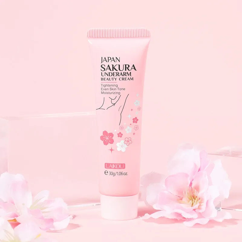 Laikou Sakura Underarm Cream Knee Buttocks Dark Skin Improve Melanin Pigmentation Korean Skin Care Product 30g