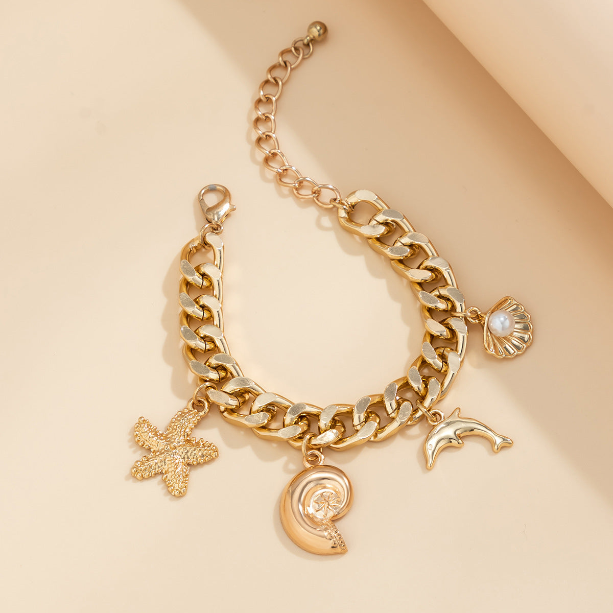 Creative Boho Conch Dolphin Starfish Pendant Choker Necklace