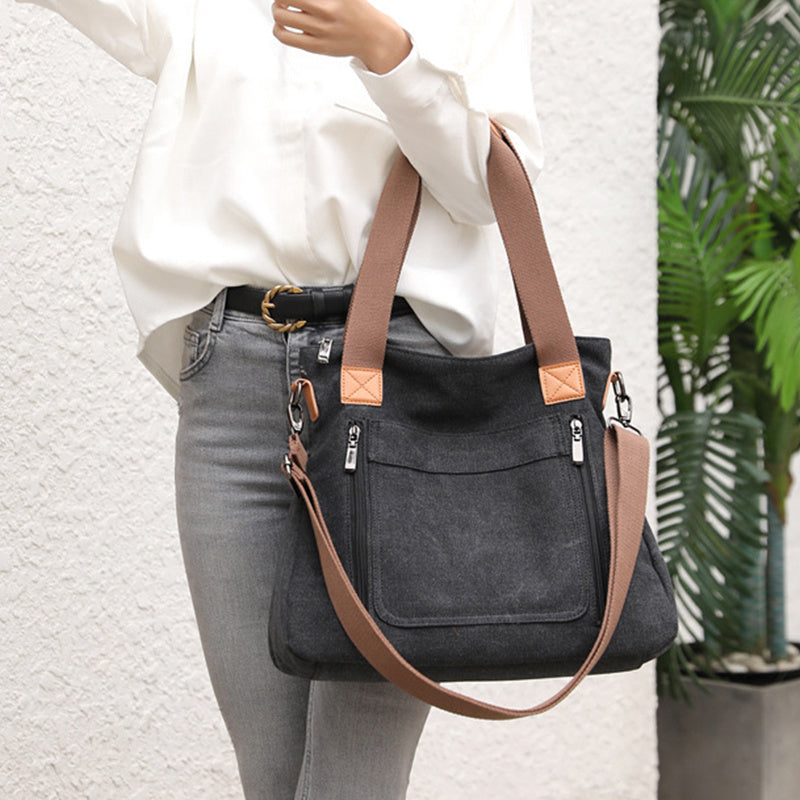 Women Totes All-match Portable Large-capacity Female Canvas Bag