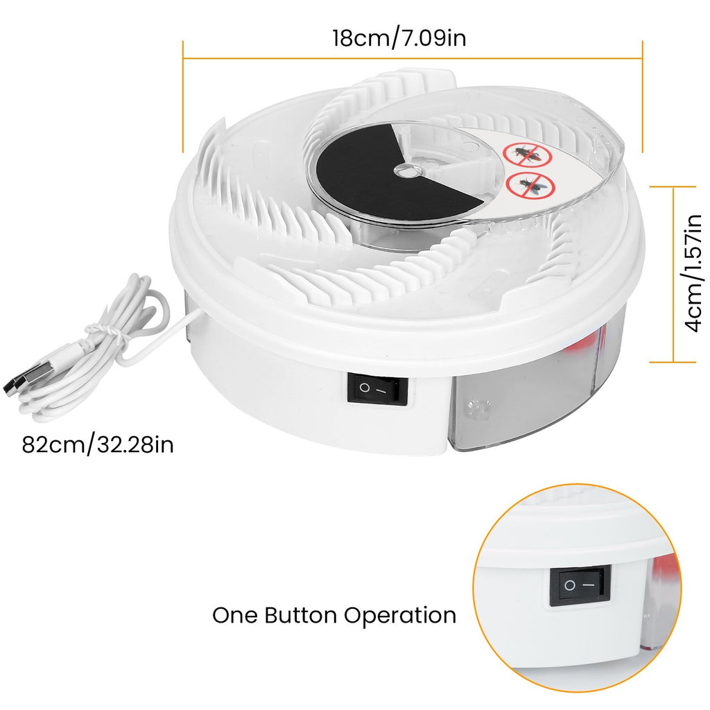 USB Powered Electric Fly Trap Automatic Flycatcher Rotating