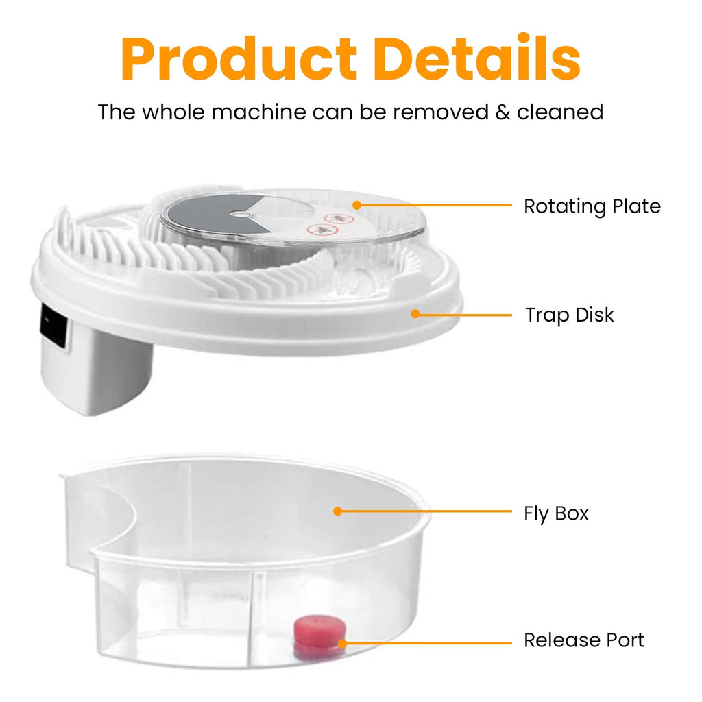 USB Powered Electric Fly Trap Automatic Flycatcher Rotating