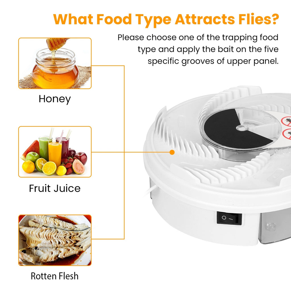 USB Powered Electric Fly Trap Automatic Flycatcher Rotating
