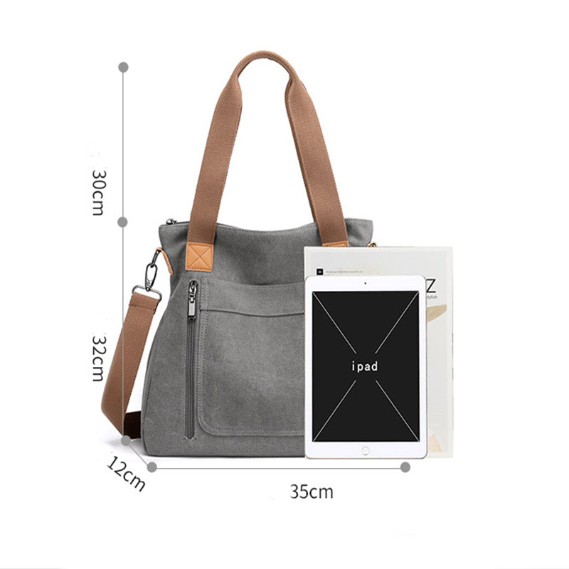 Women Totes All-match Portable Large-capacity Female Canvas Bag