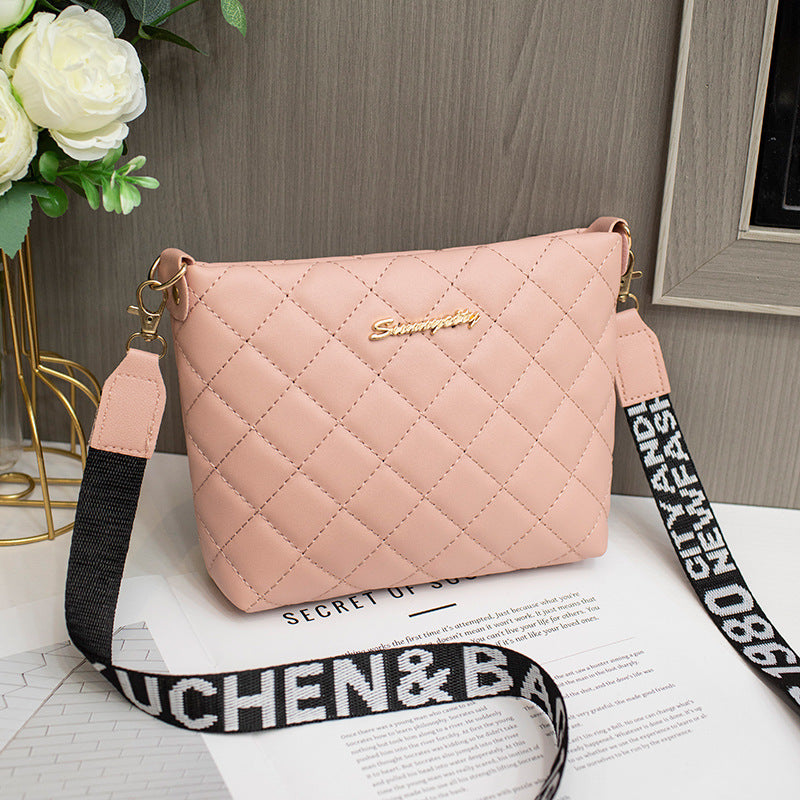 Small Messenger Bag For Women Trend Lingge Embroidery Female Shoulder Bags