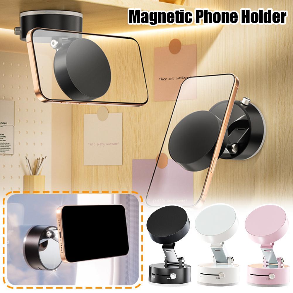 Foldable Magnetic Vacuum Car Phone Holder Foldable Suction Cup