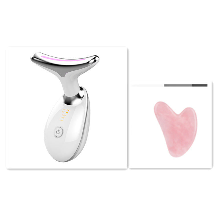 Appareil de massage thermique EMS pour le cou, lifting et raffermissement, micro-courant électrique, anti-rides