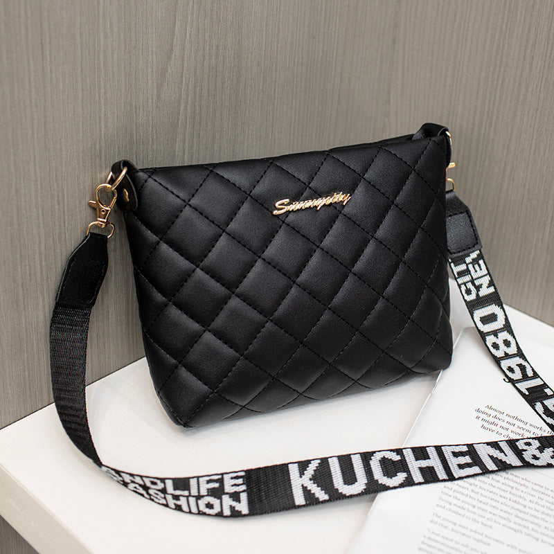 Small Messenger Bag For Women Trend Lingge Embroidery Female Shoulder Bags