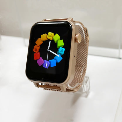 Montre connectée avec détection de fréquence cardiaque et de santé, appels Bluetooth, exercices intelligents