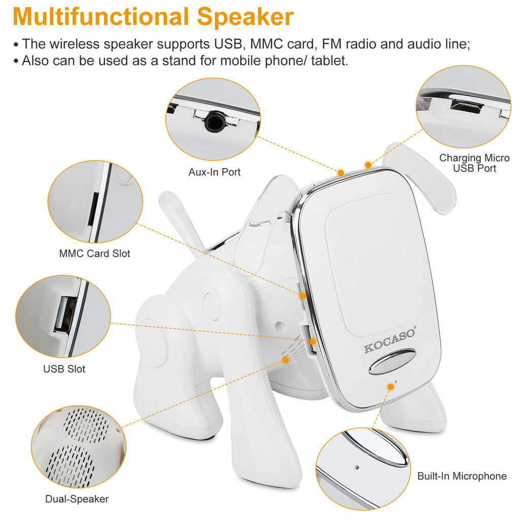 Puppy Dog Wireless Speaker Portable Mini Music Player Stereo