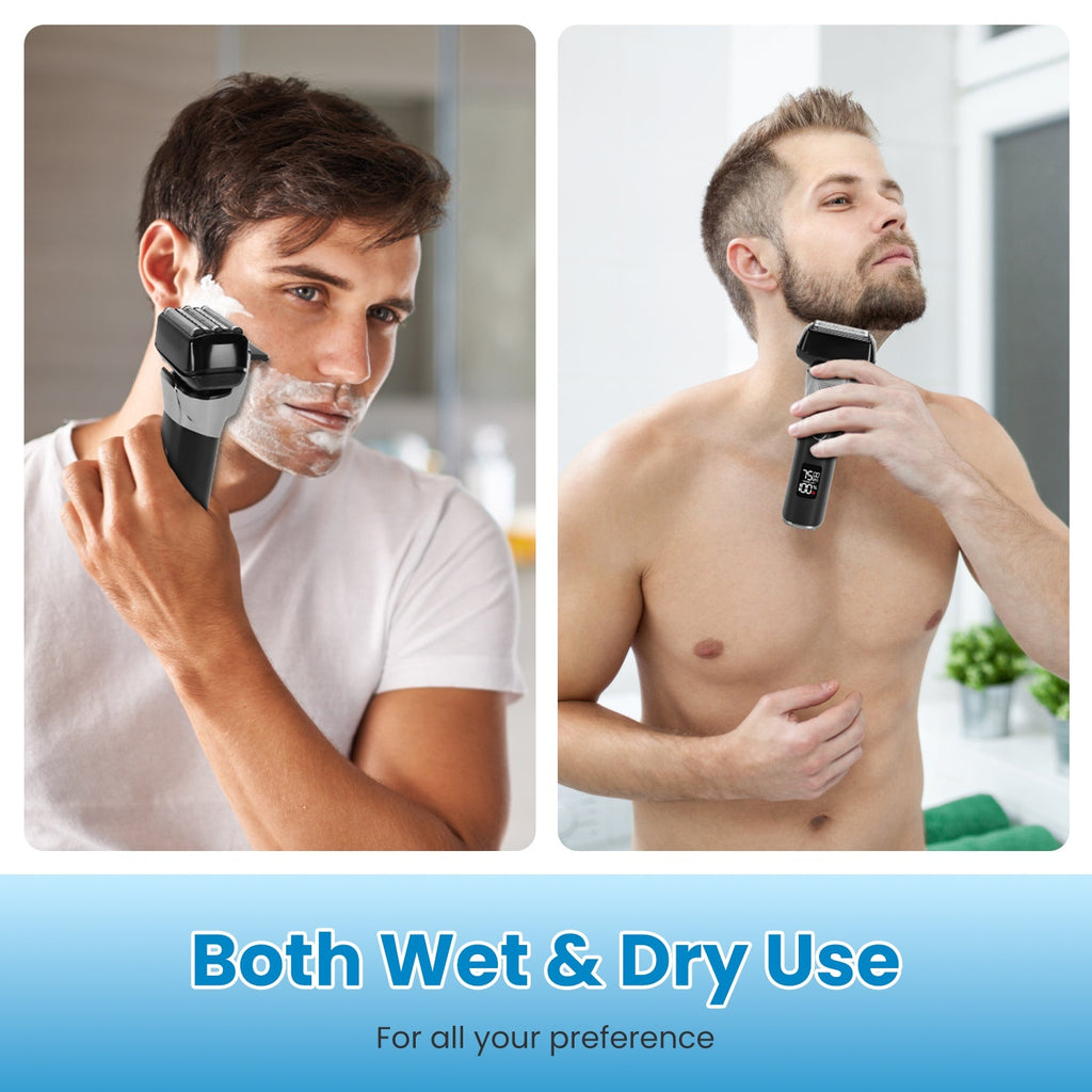 Electric Foil Face Shaver 5-Blade Electric Razor For Men Wet & Dry Jawline