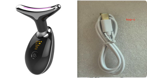 Appareil de massage thermique EMS pour le cou, lifting et raffermissement, micro-courant électrique, anti-rides