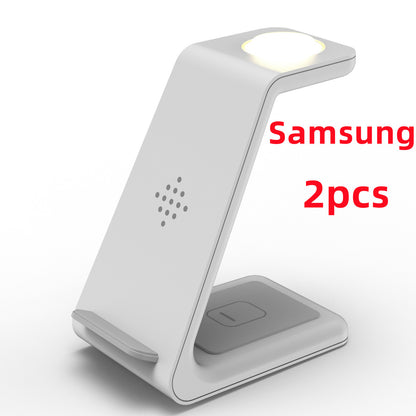Station de charge rapide 3 en 1, support de chargeur sans fil, station de charge rapide sans fil pour support de téléphone