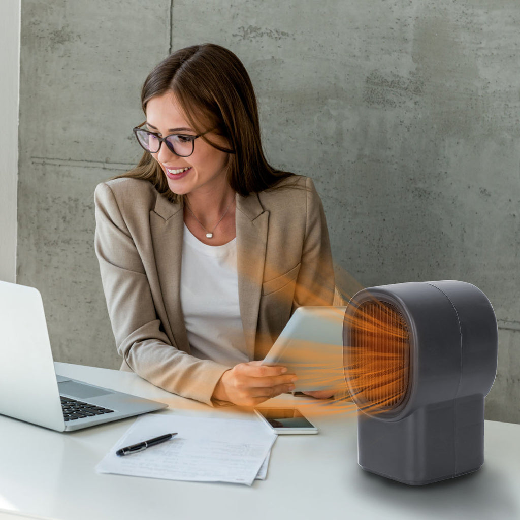 1Pc 500W Portable Electric Space Heater Mini Desktop Fan