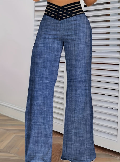 Girls' Solid Color Hollow High Waist Slimming Fashion Versatile