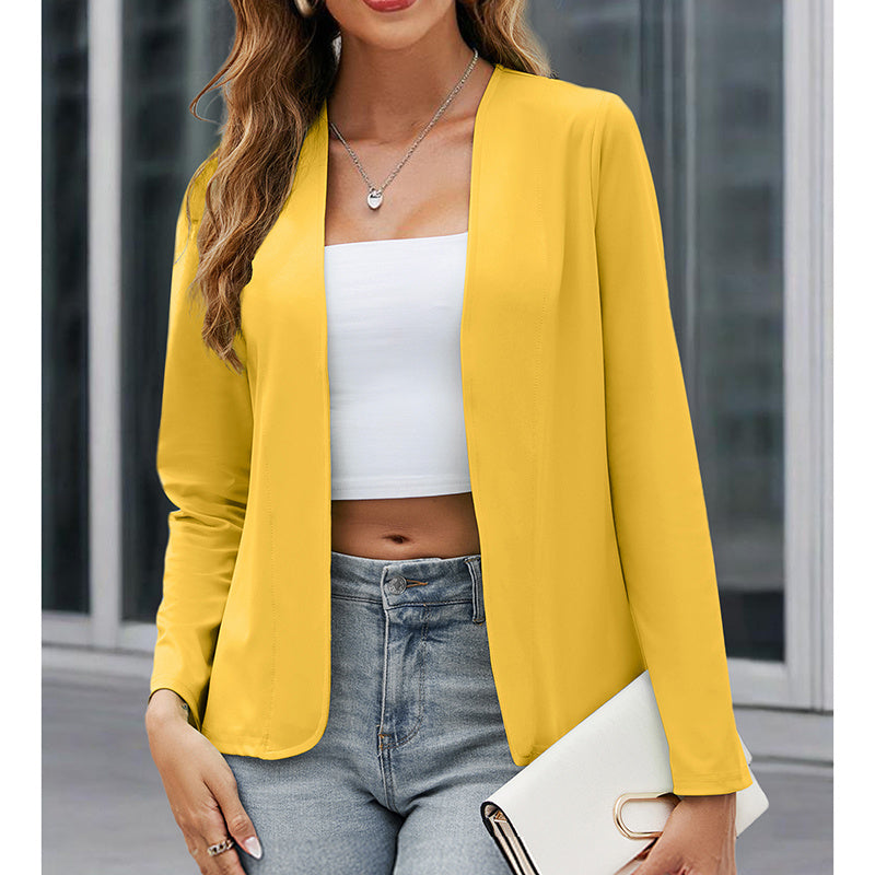Women Plus Size Casual Blazer Open Front Long Sleeve Work Office