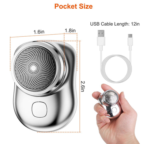 1 Set Electric Razor For Men Mini Shaver Portable Pocket Size Shaver