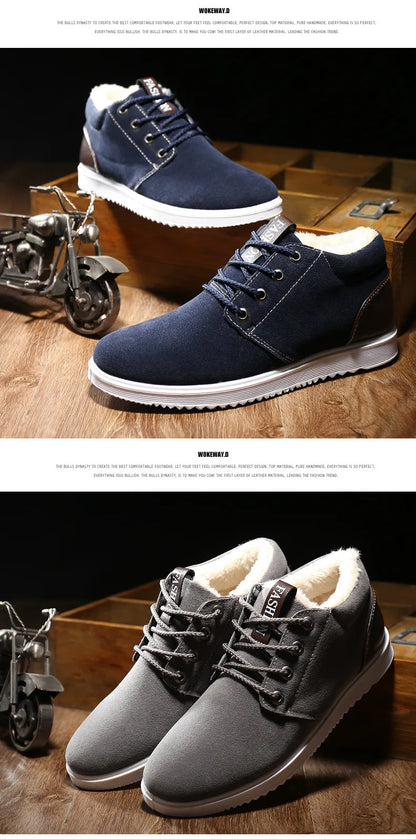 Men's Plush Warm Winter Ankle Boots