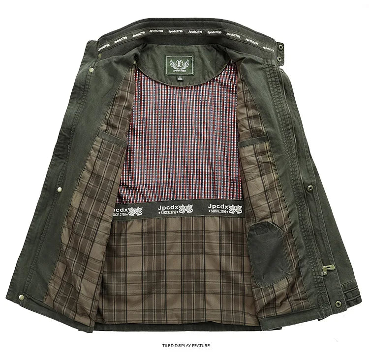 Men's Winter Cargo Jacket Cotton Business Casual Military Multi-pocket Male Air Force Pilot Jacket Outwear Coats Chaqueta Hombre