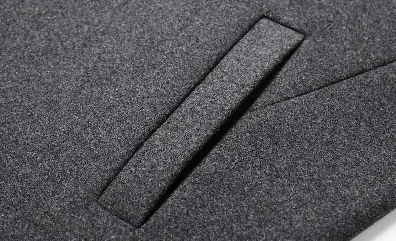 Winter Jacket Men Wool Pea Coat Oversized Overcoat Solid Business Casual Coat Men's Clothing Woollen Coats 4XL AF2011