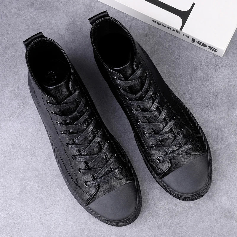 Black Warm Fur Men Boots 2021 New Fashion Genuine Leather Men Boots Winter Warm Shoes Snow Boots for Men Boats