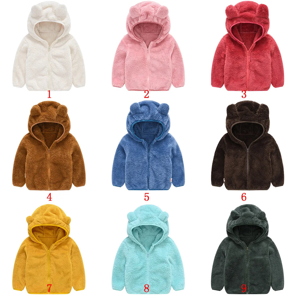 Cute Baby Girls Jacket Kids Boys Coats Hoodie Spring Autumn Winer Girl Clothes Infant Fleece Coat For Children's Clothing