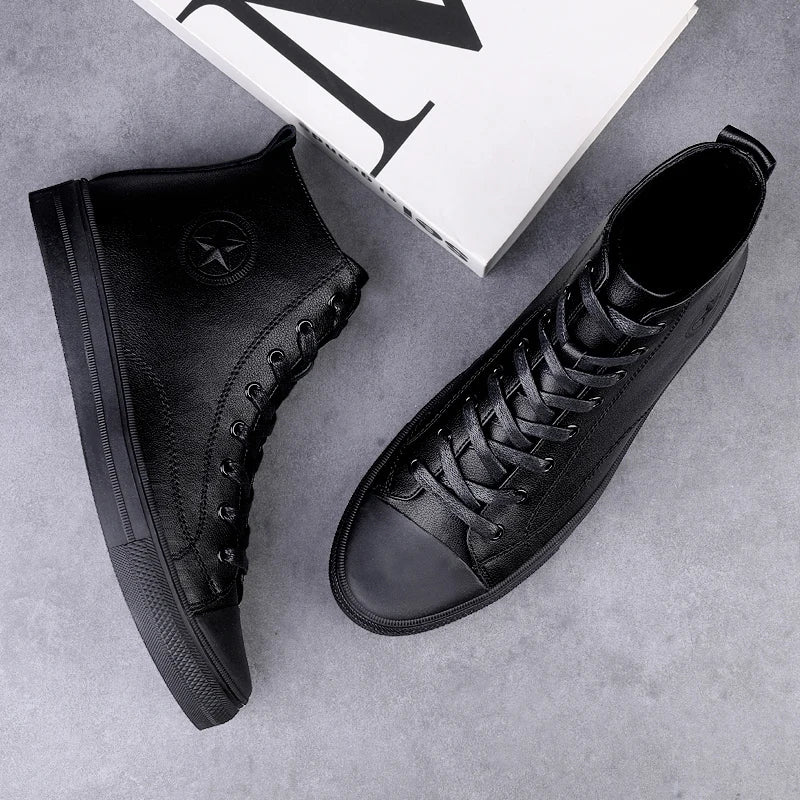 Black Warm Fur Men Boots 2021 New Fashion Genuine Leather Men Boots Winter Warm Shoes Snow Boots for Men Boats