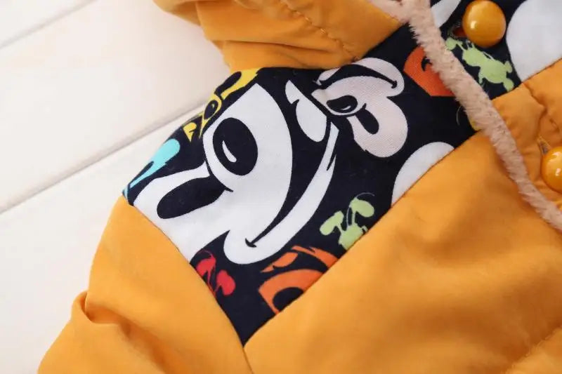 Winter Thick Jacket For Girls Boys Coats Christmas Casual Jacket Baby Kids Warm Coat 1 2 3 4 Yrs Children Hooded Outwear