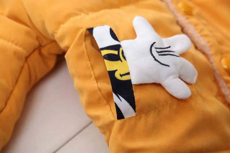 Winter Thick Jacket For Girls Boys Coats Christmas Casual Jacket Baby Kids Warm Coat 1 2 3 4 Yrs Children Hooded Outwear