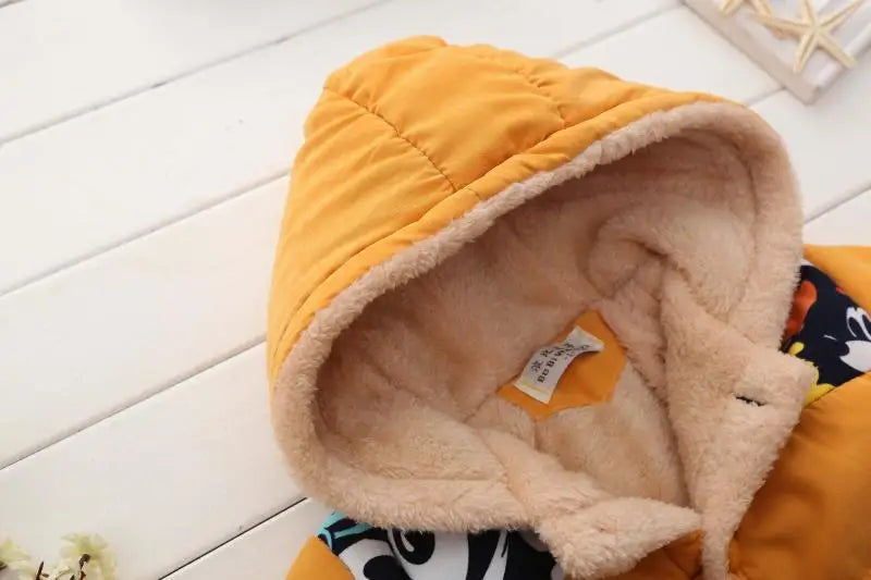 Winter Thick Jacket For Girls Boys Coats Christmas Casual Jacket Baby Kids Warm Coat 1 2 3 4 Yrs Children Hooded Outwear