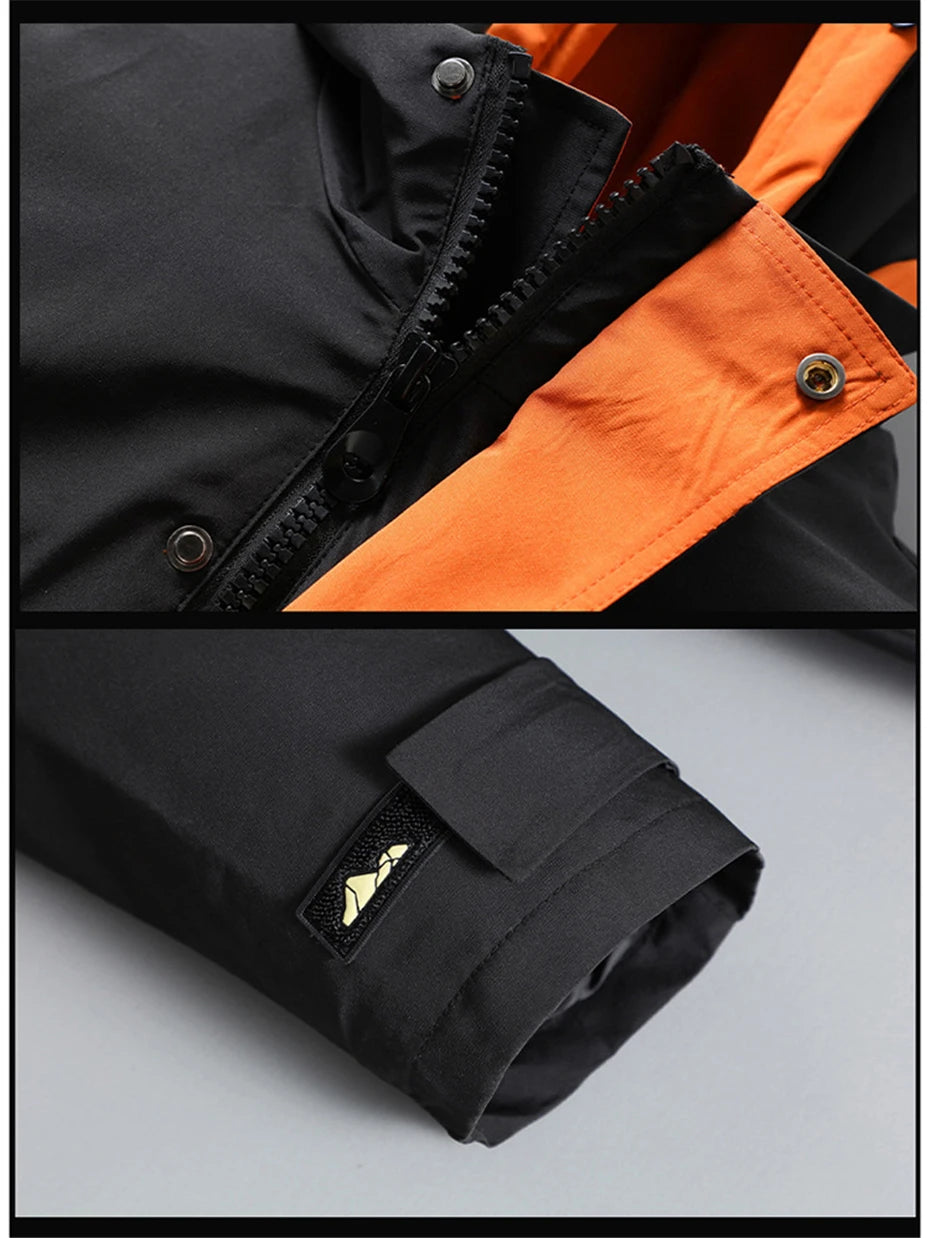 Plus Size 10XL Parkas Winter Fur Collar Jackets Men Jacket Thickened Warm Hooded Coats Male Outerwear Removable Liner Jacket