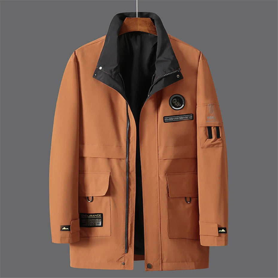 Plus Size 10XL Parkas Winter Fur Collar Jackets Men Jacket Thickened Warm Hooded Coats Male Outerwear Removable Liner Jacket