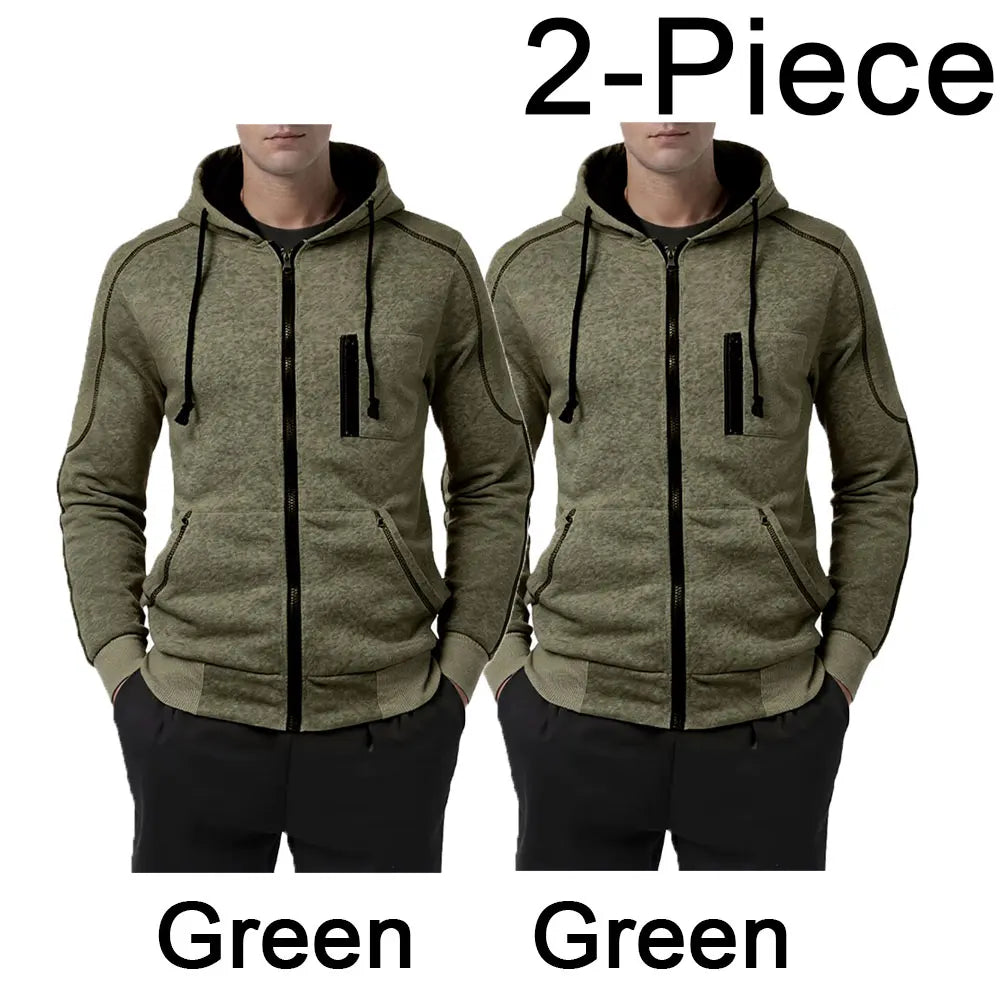 Men's Hoodie Black White Army Green Red Hooded Color Block Fleece Cool Casual Winter Clothing Apparel Hoodies Sweatshirts