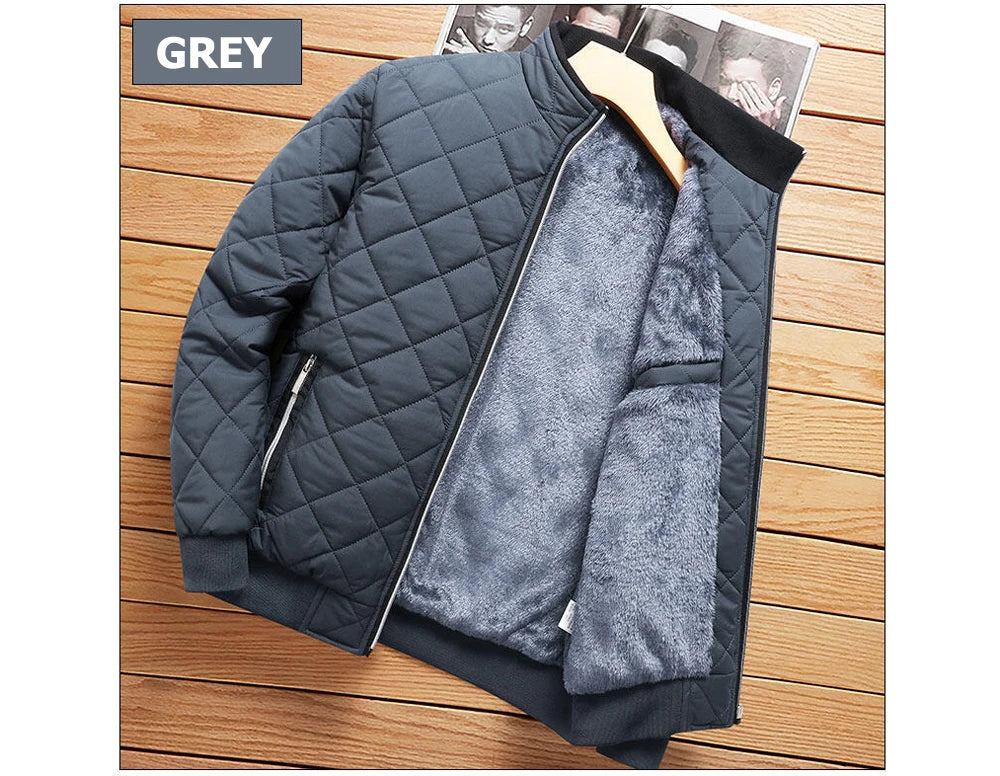 DIMUSI Winter Men's Warm Jacket Fashion Men Thermal Parkas Coats Casual Classic Outwear Fleece Windbreaker Jackets Men Clothing