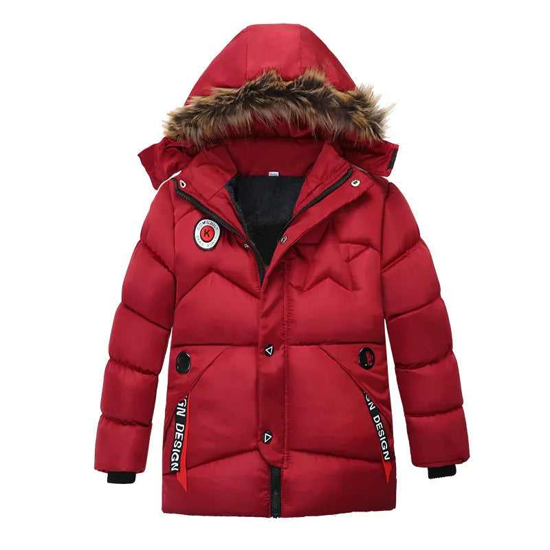 Winter Jacket Kids Boys Keep Warm Parka Windproof Snowproof Thermal Heavy Coat Fashion Outdoor Jacket CoolBoys Children Clothing