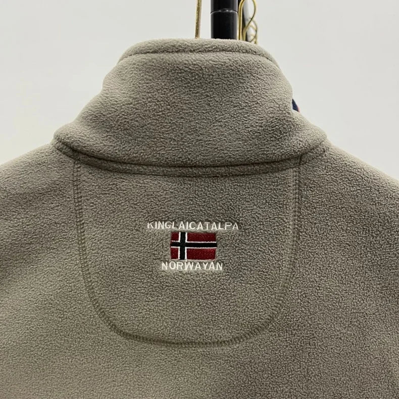 Winter Wool Jacket Men's Mountaineering Double-layer Thick Pocket Jacket Outdoor High Neck Windproof Skiing Sweatshirt Jacket Me