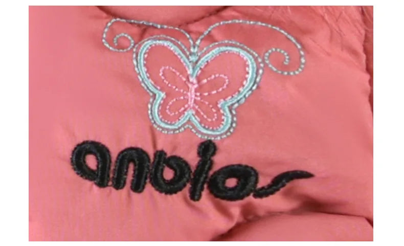 Children's winter coat Little girl cotton-padded jacket thickened fashion down  jacket girl's medium long super cute  jacket