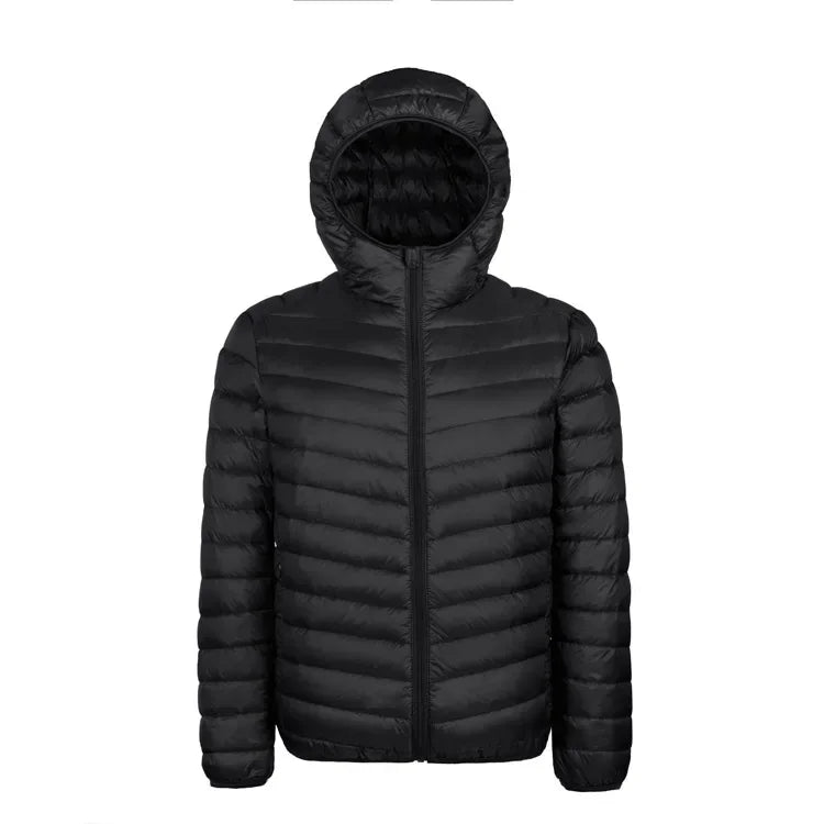 Down Jacket Men's 2024 New 90% White Duck Down Super Light Down Jacket Men's Lightweight Thermal Coat Hooded Feather Coat