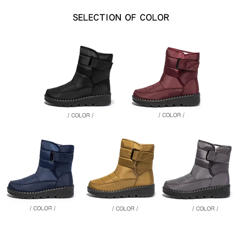 Boots Women Non Slip Waterproof Winter Snow Boots Platform Shoes for Women Warm Ankle Boots Cotton Padded Shoes Botas De Mujer