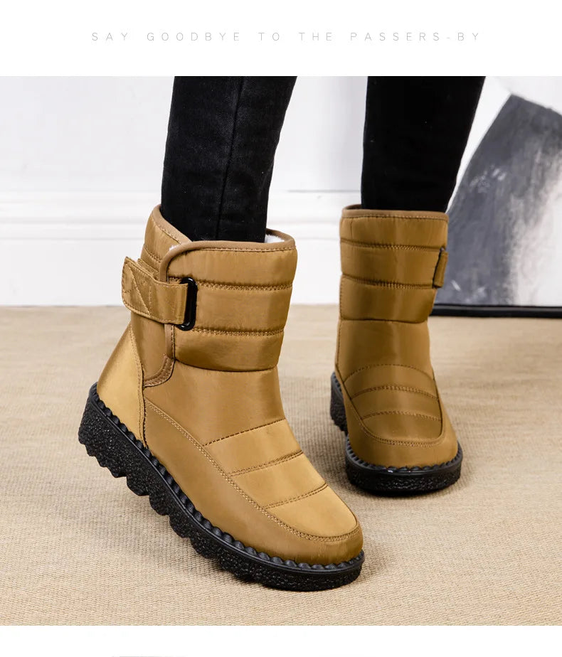 Boots Women Non Slip Waterproof Winter Snow Boots Platform Shoes for Women Warm Ankle Boots Cotton Padded Shoes Botas De Mujer