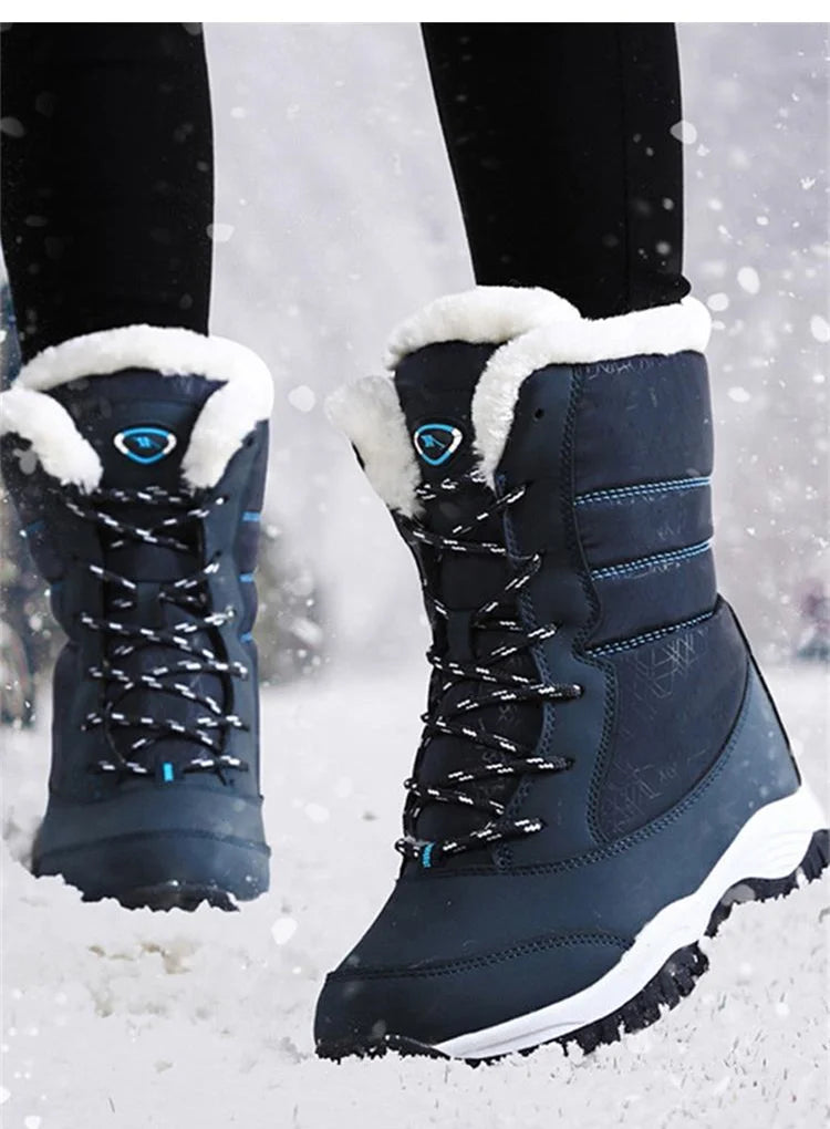 Winter Shoes Waterproof Boots Women Snow Boots Plush Warm Ankle Boots For Women Female Winter Shoes Booties Botas Mujer
