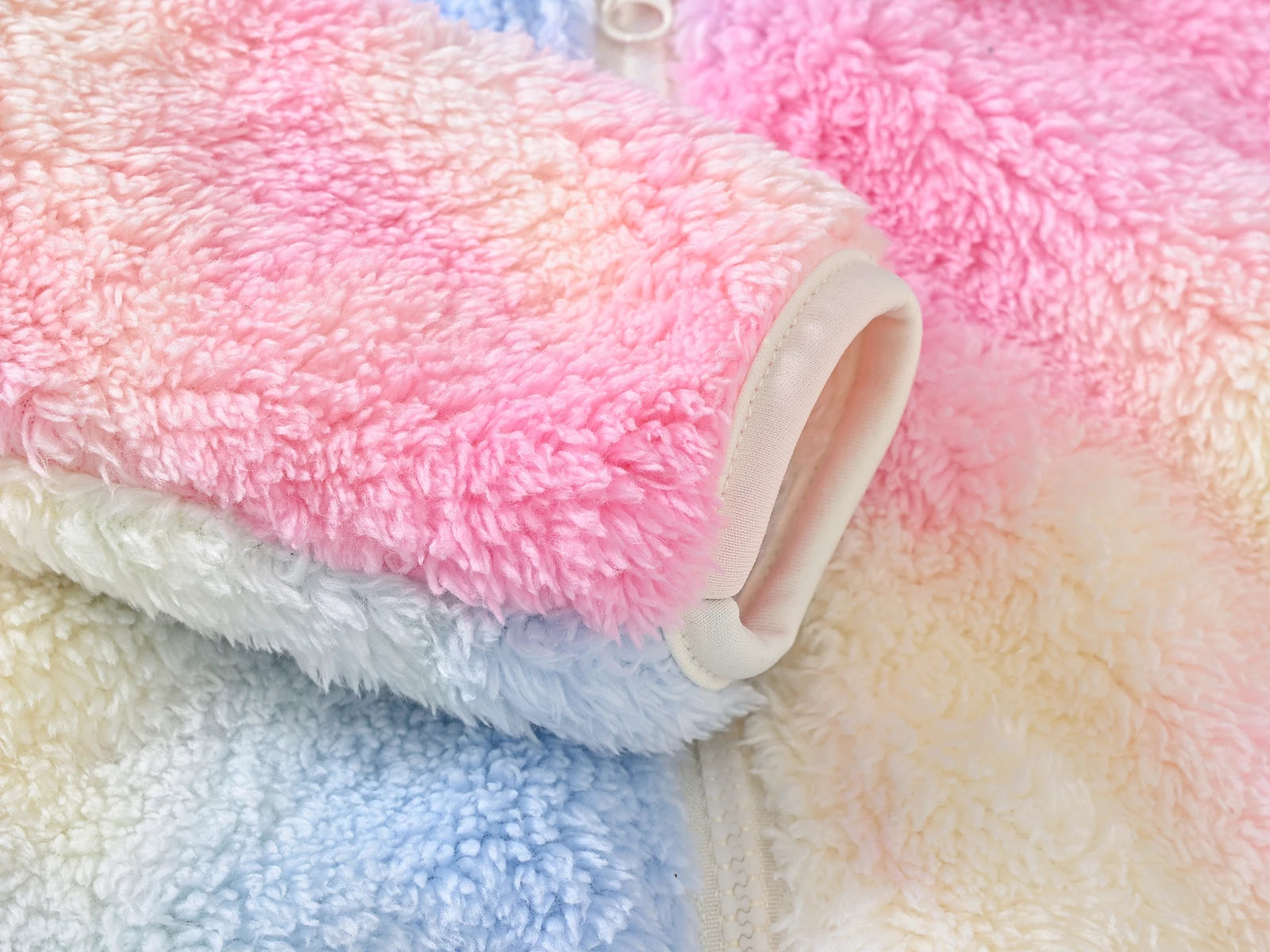 Girls woolen hooded coat solid color zipper coat children's winter clothes