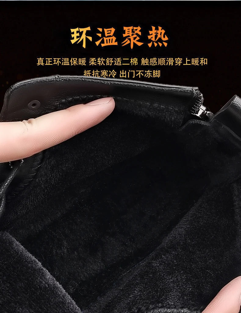 Leather Shoes Loafers Soft and Comfortable Ankle Boots Shoes for Men Wear-resistant All-match Mid-top Work Wear Fashion New