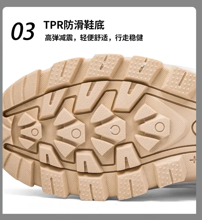 2025 Winter Women's Waterproof High Heel Boots Strap Up Flat Heel Boots Warm Snow Shoes, Plush Outdoor Fashion Casual Boots