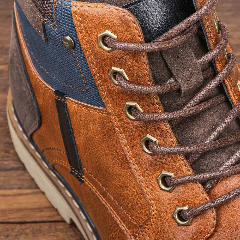 Men's Boots Retro Brushed Ankle Boots Men's Shoes Large Autumn and Winter Men's Boots Walking Shoes Women 2023 Shoes for Men