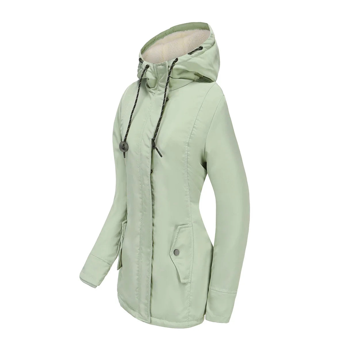 Winter Down Jackets Coats Women Warm Parkas Hooded Waterproof Thick Plush Fleece Lined Female Cotton Puffer Jacket Overcoat AY81