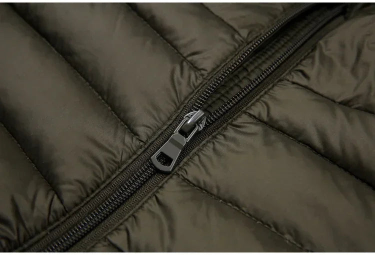 Down Jacket Men's 2024 New 90% White Duck Down Super Light Down Jacket Men's Lightweight Thermal Coat Hooded Feather Coat