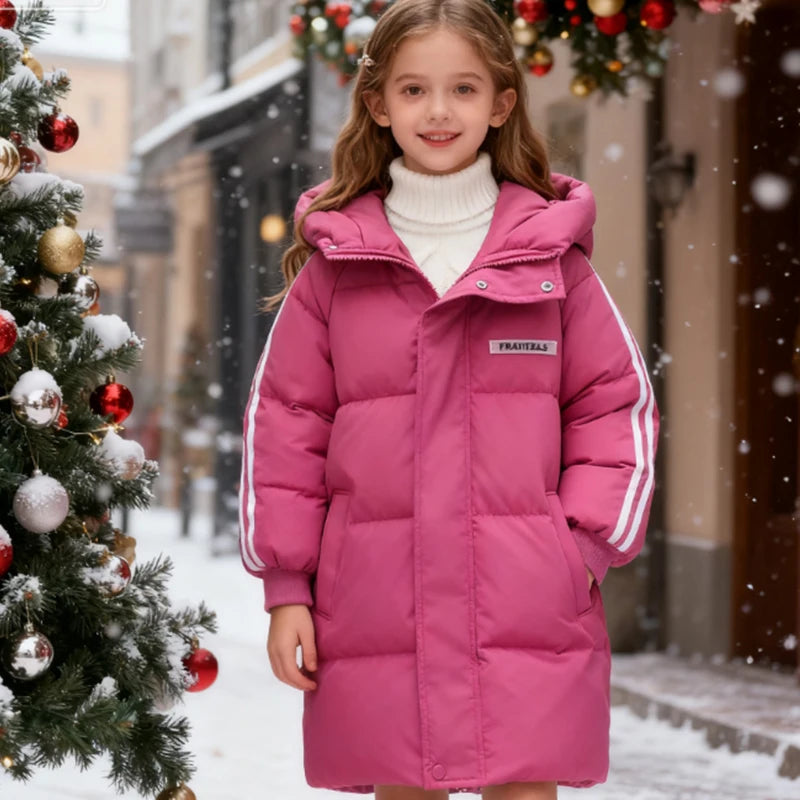 Winter Jacket For Girl Parkas Cotton Padded Baby Down Jacket Long Sleeve Baby Girls Outerwear Coat Loose Thicken Warm Kid Girl