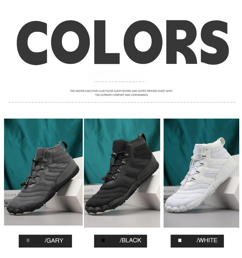 Winter Boots for Men Women Snow BareFoot Outdoor Non-slip Warm Fur Sneakers Ankle Boots waterproof mountaineering Hiking Shoes