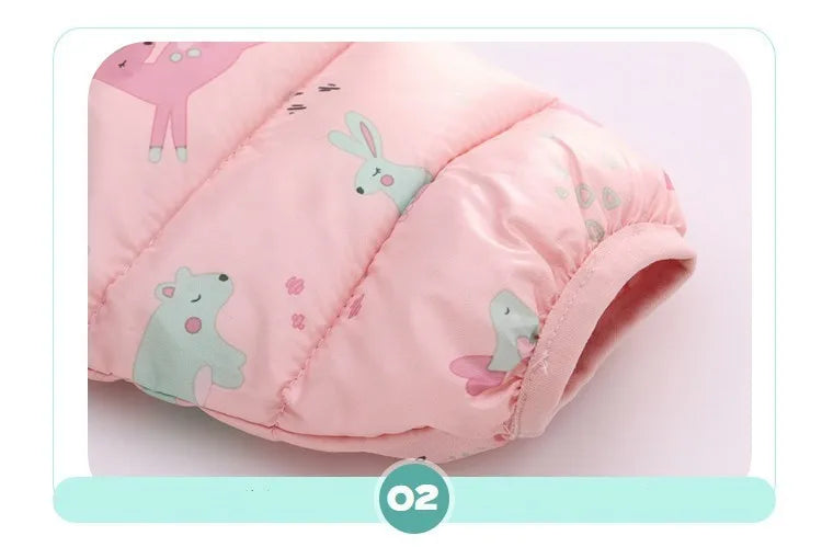 Boys Girls Lightweight Down Jacket Baby Hooded  Zipper Coats Autumn Winter Warm Outerwear 0-5 Years Kids Christmas Birthday Gift