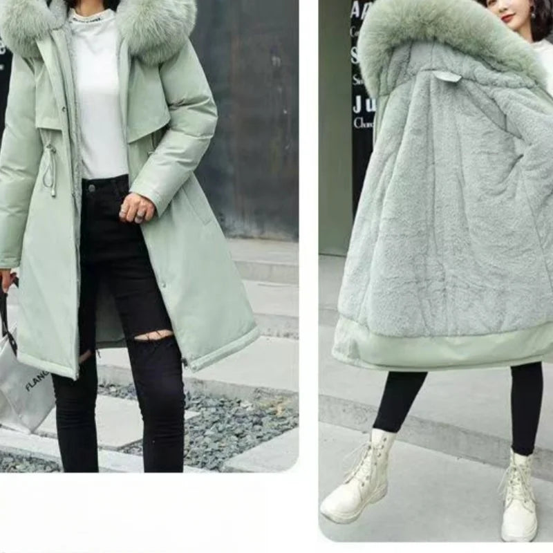 Women's Winter Jacket Hodded Fleece Padded Jacket Casual Loose Windbreaker Office Lady Matching New In Coats & Jackets Outerwear